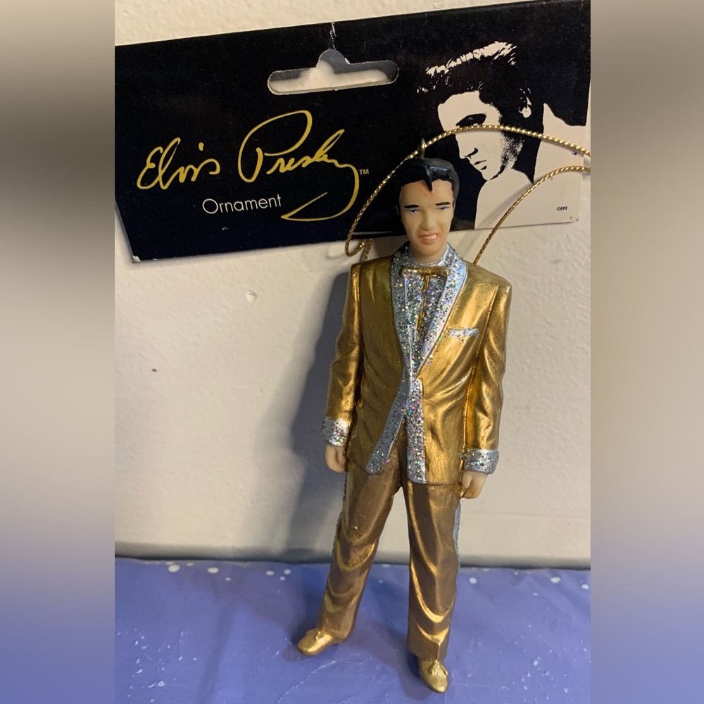 Kurt Adler Resin Ornament Elvis Presley in Gold Suit - Thumbnail 4